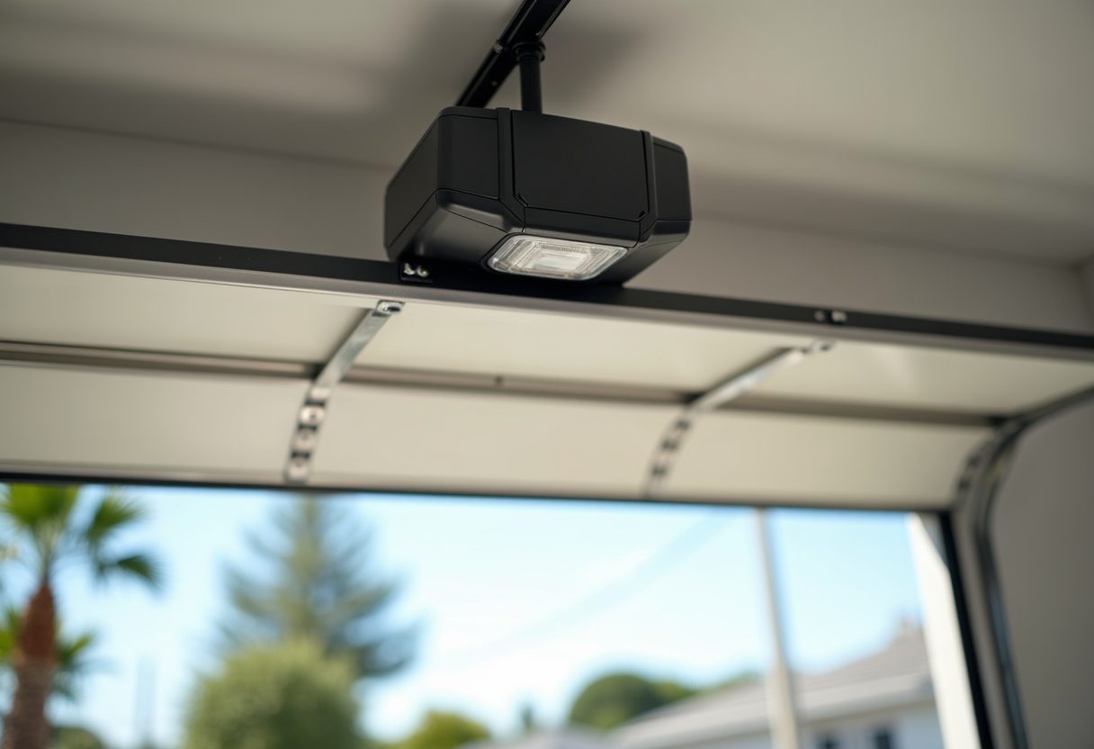 New garage door opener and rail installed — Oxley
